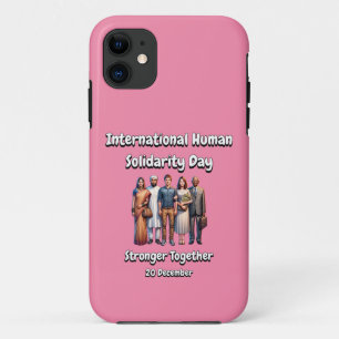 Sterker samen. Dag van de menselijke solidariteit. iPhone 11 Hoesje