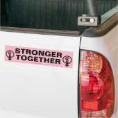 STERKER SAMEN, de slogan van Maart van Vrouwen Bumpersticker (Op Truck)