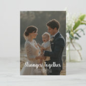 Sterker Samen Festive Familie Kerst Groet Feestdagenkaart (Staand voorkant)