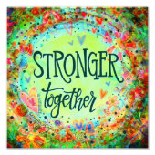 Sterker samen  groene inspiratie foto afdruk (Voorkant)