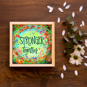 Sterker samen groene inspiratie foto afdruk