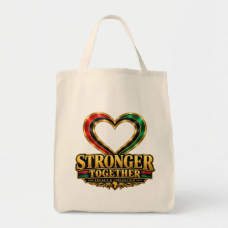 Sterker Samen Pan-Afrikaans Hart Tote Bag