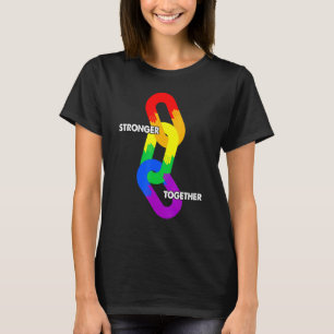 Sterker Samen Proud Handen Activist Lgbt Kleur T-shirt