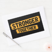 Sterker samen rechthoekige sticker (Envelop)
