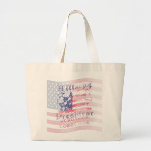 Sterker samen VS Hillary 4 President American Grote Tote Bag