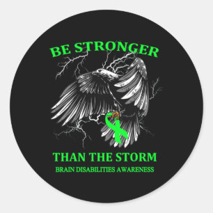 Sterker zijn dan de Storm-hersenhandicap Ronde Sticker