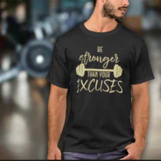 Sterker zijn dan je excuses Heren Oefening T-shirt