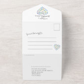 Sterkere diamant vertraagde huwelijksfeest RSVP fo All In One Uitnodiging (Buitenkant)