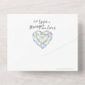 Sterkere diamant vertraagde huwelijksfeest RSVP fo All In One Uitnodiging (Achterkant)