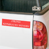 STERKSE REPUBLIKAN VROUW BUMPERSTICKER (Op Truck)