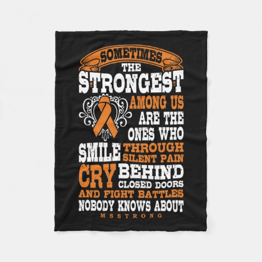 Sterkste onder multiple sclerose Sterk Fleece Deken (Voorkant)