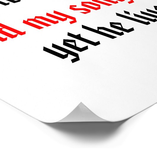 Sterkte - Bijbels Poster (Hoek)