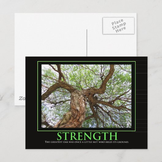 Sterkte citaat om elke dag op te fleuren briefkaart (Voorkant / Achterkant)