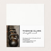 Sterkte coach | Kettle Bells | Gewicht Visitekaartjes (Buitenkant ongevouwen)