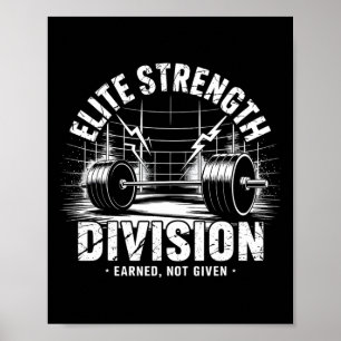 Sterkte Divisie Deadlift Club Gym Gewichtheffen Poster
