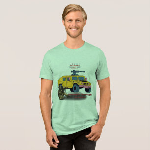 Sterkte door opoffering groen Tri-Blend shirt