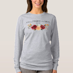 Sterkte en bijbelverse afscherming t-shirt