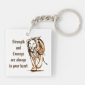 Sterkte en moed sleutelhanger (Achterkant)