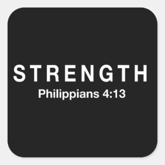 Sterkte Filippijnen 4:13 Vierkante Sticker