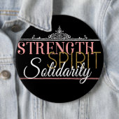 Sterkte, geest, solidariteit ronde button 6,0 cm (In situ)