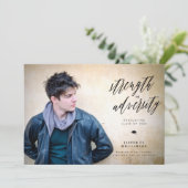 Sterkte in de Uitnodiging van het Afstuderen van d (Staand voorkant)