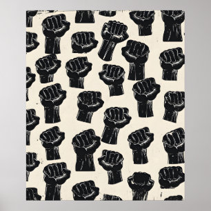 Sterkte in Eenheid: Empowering Fist Pattern 4 Poster