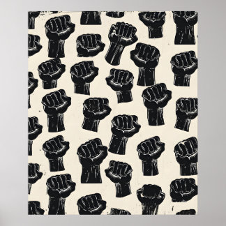 Sterkte in Eenheid: Empowering Fist Pattern 4 Poster