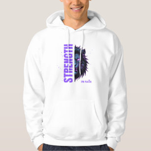 Sterkte in het geloof Leeuw & Kruis Embleem Hoodie