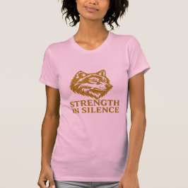 Sterkte in stilte Wolf T-shirt - Motiverend