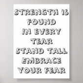 Sterkte inspirerend minigedicht poster (Voorkant)