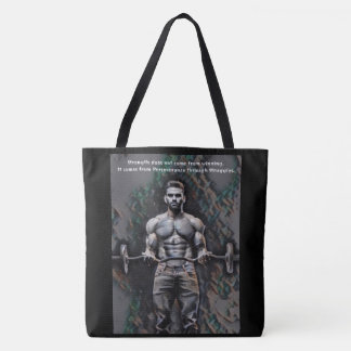 Sterkte komt van doorzettingsvermogen Canvas tas