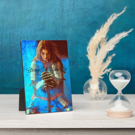 Sterkte & nederigheid Plaqueteken Fotoplaat (Zijkant)