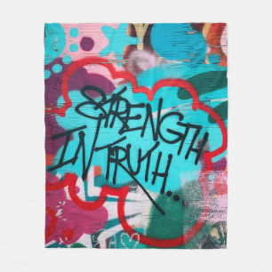 Sterkte op waarheidsgraffiti fleece deken
