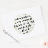 Sterkte Psalm 61-2 Ronde Sticker (Envelop)