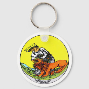 Sterkte Tarot-kaart Sleutelhanger