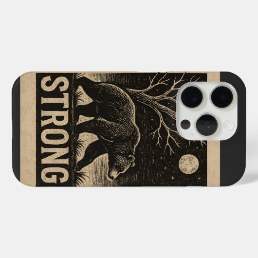  sterkte van het Beer Case-Mate iPhone Case (Achterkant (horizontaal))