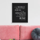 Sterkte van Vrouw Inspirerende Quote Art Canvas Zw (Insitu (Woonkamer))
