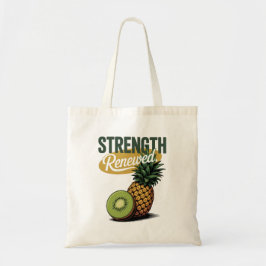 Sterkte Vernieuwd Pineapple Kiwi Retro Shirt Tote Bag