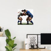 Sterktetest - Rugby Art Print (Thuiskantoor)