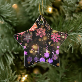 Sterlicht kerstversiering keramisch ornament