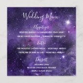 Sterlicht Paarse bruiloft receptie Menu (Achterkant)