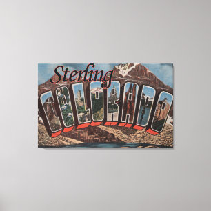 Sterling, colorado - grote letterscènes canvas afdruk