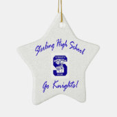 Sterling High Go Knight Logo I Star Ornament (Rechts)