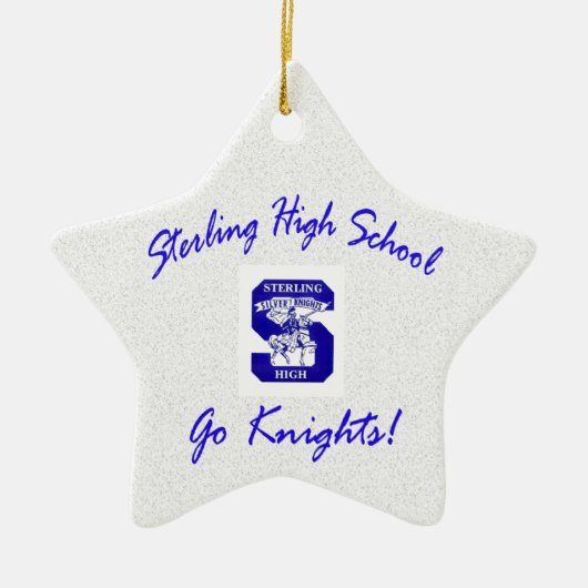 Sterling High Go Knight Logo I Star Ornament (Voorkant)