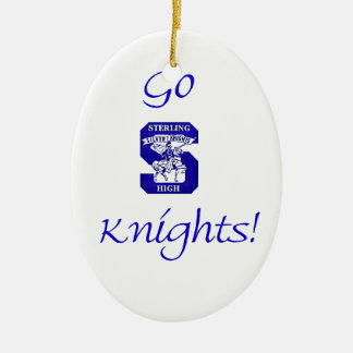 Sterling High Go Knight Logo II Ovaal Ornament