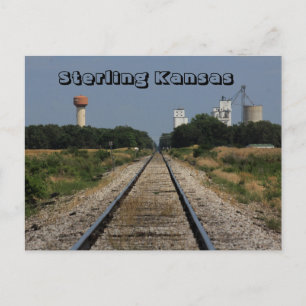 Sterling Kansas ten westen van de stad POST CARD Briefkaart