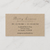 Sterling Razor Visitekaartje (Achterkant)