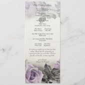 Sterling Silver Purple Rose Wedding Programme (Dos)