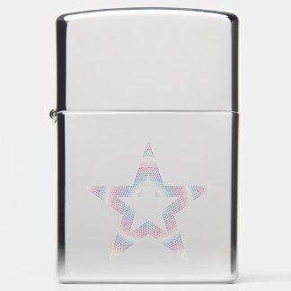 sterlogo op gepolijste chroom zippo aansteker
