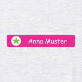 Stern - pink grün - 96 schmale Kinder Labels (Design 1)